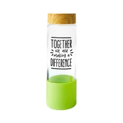 Water Bottles<Baudville "Making a Difference" Glass Water Bottle, 22 oz., Green/Bamboo (139570331)