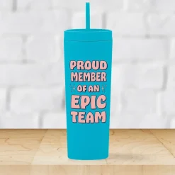 Baudville "Proud Member Of An Epic Team" Acrylic Double Wall Insulated, 17 oz., 2/Pack (1393293P231)
