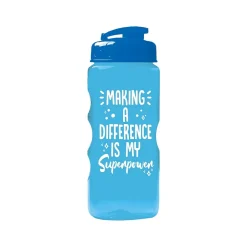 Water Bottles<Baudville Quick Grip "Making A Difference" Plastic Water Bottle, 22 oz., Blue, 3/Pack (1393276P331)
