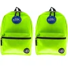 Backpacks<Bazic Basic 2-Piece Laptop Backpack Set, Medium, Lime Green, 2/Bundle (BAZ1034-2)
