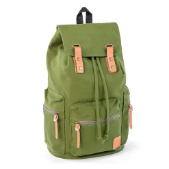Backpacks<Bazic Guidi Canvas Laptop Backpack, Large, Green (1118)