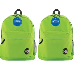 Bazic Products Classic Backpack, Lime Green, Pack of 2 (BAZ1054-2)