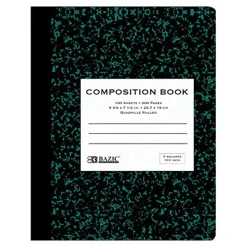 Bazic 1-Subject Composition Notebooks, Quad-Ruled, 100 Sheets, Multicolor, 6/Bundle (BAZ5052-6) Outlet
