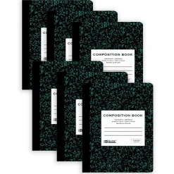 Bazic 1-Subject Composition Notebooks, Quad-Ruled, 100 Sheets, Multicolor, 6/Bundle (BAZ5052-6) Outlet