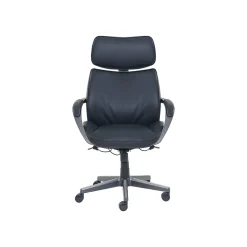 Leather Computer and Desk Chair, Black/Gray (51546) Office Chairs