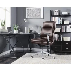 Outlet Platinum Abott Mid-Back Task Chair, Brown (49608BR) Office Chairs