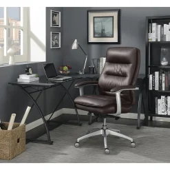 Outlet Platinum Sofil Bonded Leather Executive Chair, (49404BR) Ergonomic Chairs