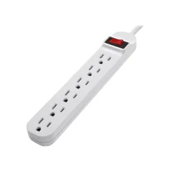 Surge Protectors & Power Strips<Belkin 6 Outlet Power Strip, White (F9P609-03-DP)