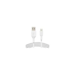 Usb Cables<Belkin BOOST CHARGE 6.56' Lightning to USB A Cable, White (CAA001BT2MWH)