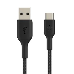 Usb Cables<Belkin BOOST CHARGE 6.6' USB C to USB A Audio/Video Cable, Black (CAB002BT2MBK)