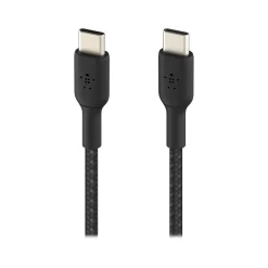 Power Cables<Belkin BOOST CHARGE 6.56' USB Type-C to Type-C Power Cable, Male to Male, Black (CAB004BT2MBK)