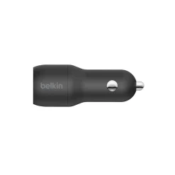 Lightning Cables<Belkin BOOST CHARGE Dual USB-A Car Charger, 24 W, Black (CCB001BTBK)
