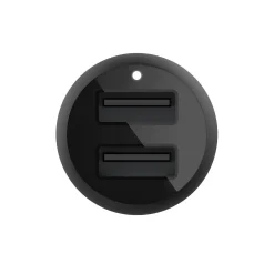 Belkin BOOST CHARGE Dual USB-A Car Charger 24 W + USB-A to Micro-USB Cable, Black