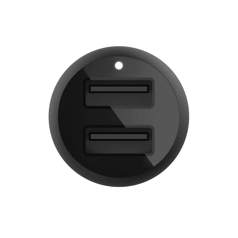 Belkin BOOST CHARGE Dual USB-A Car Charger 24 W + USB-A to Micro-USB Cable, Black