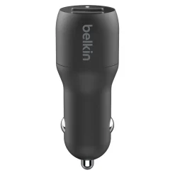 Belkin BOOST CHARGE Dual USB-A Car Charger 24 W + USB-A to Micro-USB Cable, Black