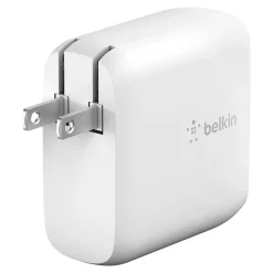 Belkin BOOST CHARGE Dual USB-C PD GaN Wall Charger, 68 W, White