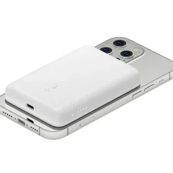 Belkin BOOST CHARGE Magnetic Wireless Power Bank for iPhone 12/13/14, 2500mAh, White (BPD002BTWH)