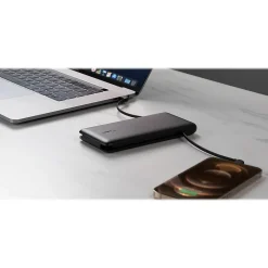 Belkin BOOST CHARGE Plus Lightning/USB Type-C Power Bank for Most Smartphones, 10000mAh, Black (BPB006BTBLK)