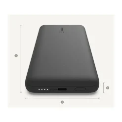 Belkin BOOST CHARGE Plus Lightning/USB Type-C Power Bank for Most Smartphones, 10000mAh, Black (BPB006BTBLK)