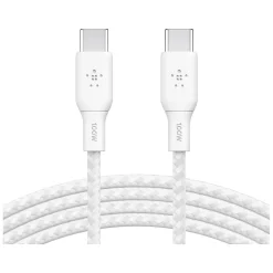Belkin BoostCharge USB Type-C to USB Type-C Charging Cable, 6.6 ft., White, 2/Pack (CAB014bt2MWH2PK)