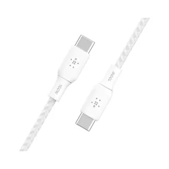 Belkin BoostCharge USB Type-C to USB Type-C Charging Cable, 6.6 ft., White, 2/Pack (CAB014bt2MWH2PK)