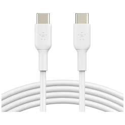 Belkin BoostCharge USB-C to USB-C Charging Cable, 3.3 ft., White, 2/Pack (CAB003bt1MWH2PK)