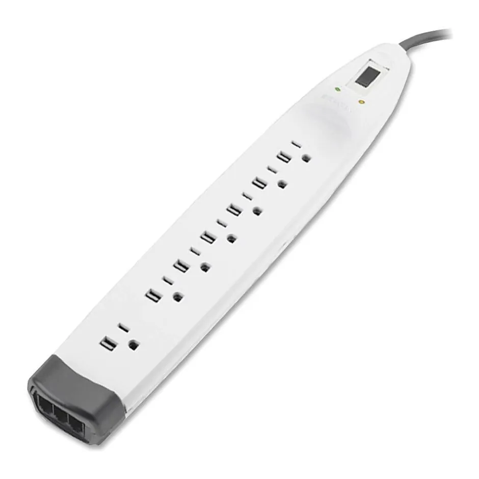 Surge Protectors & Power Strips<Belkin Home Series 7 Outlet Home/Office, 6 ft. Cord, 2320 Joules (BE107200-06)