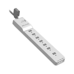 Surge Protectors & Power Strips<Belkin Home Series Surgemaster 7 Outlet Surge Protector, 12' Cord, 2320 Joules (BE107200-12)