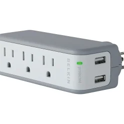 Surge Protectors & Power Strips<Belkin Mini with USB Charger 3-Outlet Surge Protector (BZ103050-TVL)