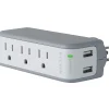 Surge Protectors & Power Strips<Belkin 3-Outlet Mini Travel Surge Protector, 918 Joules (BST300BG)