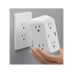 Surge Protectors & Power Strips<Belkin 6-Outlet USB-A and USB-C Ports Outlet Adapter, White (SRA008P6TT)
