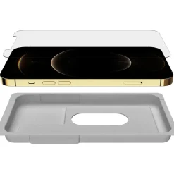 Cell Phone Screen Protectors<Belkin ScreenForce Tempered Glass Treated Screen Protector for iPhone 12 Pro Max (OVA023zz)