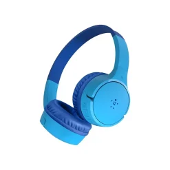 Headphones<Belkin SoundForm Wireless On-Ear Headphones, Bluetooth, Blue (AUD001BTBL)