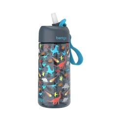 Water Bottles<bentgo Kids Dinosaur Plastic Water Bottle, 15 oz. (BGKDCP1-DNO)