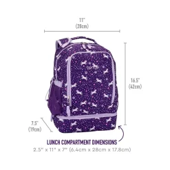 bentgo Kids Prints Unicorn Backpack with Lunch Box, Multicolor (BGBKPAK-UNI)