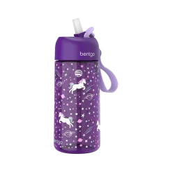 Water Bottles<bentgo Kids Unicorn Plastic Water Bottle, 15 oz. (BGKDCP1-UNI)