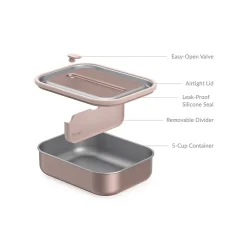 Lunch Boxes & Bags<bentgo MicroSteel Lunch Box, Rose Gold, 41 oz. (BGSTLCH-RG)