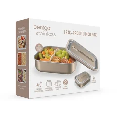 Lunch Boxes & Bags<bentgo MicroSteel Lunch Box, Gold, 41 oz. (BGSTLCH-GD)