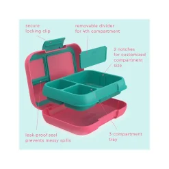 Lunch Boxes & Bags<bentgo Pop Lunch Box, Bright Coral/Teal (BGOPOP-BC)