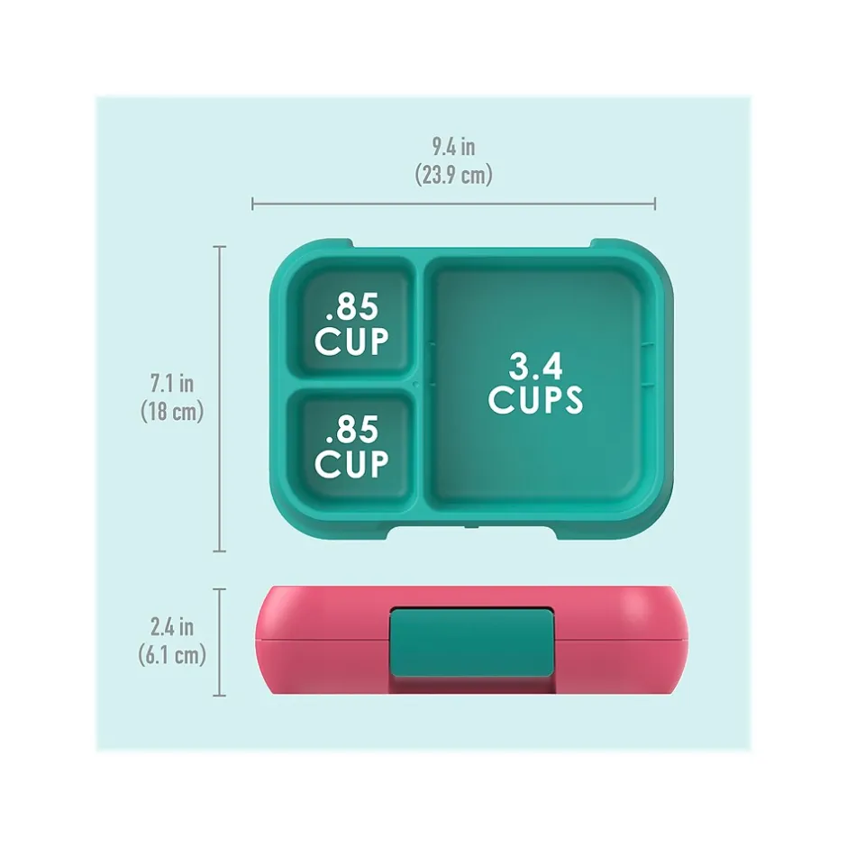 Lunch Boxes & Bags<bentgo Pop Lunch Box, Bright Coral/Teal (BGOPOP-BC)