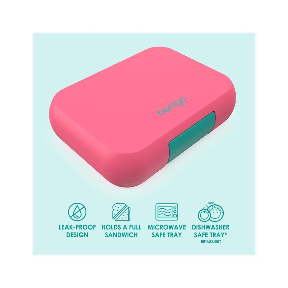 Lunch Boxes & Bags<bentgo Pop Lunch Box, Bright Coral/Teal (BGOPOP-BC)