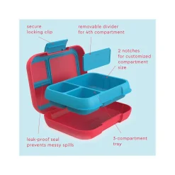 Lunch Boxes & Bags<bentgo Pop Lunch Box, Flame Red/Turquoise (BGOPOP-FL)