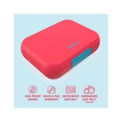 Lunch Boxes & Bags<bentgo Pop Lunch Box, Flame Red/Turquoise (BGOPOP-FL)