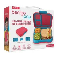 Lunch Boxes & Bags<bentgo Pop Lunch Box, Flame Red/Turquoise (BGOPOP-FL)