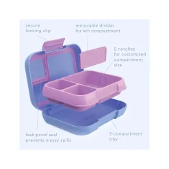 Lunch Boxes & Bags<bentgo Pop Lunch Box, Periwinkle/Pink (BGOPOP-PW)