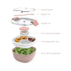 bentgo Salad Container, Blush Marble, 54 oz. (BGOSAL-M) Clearance