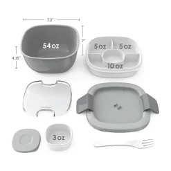 bentgo Salad Container, Gray, 54 oz. (BGOSAL-Y) Best