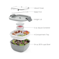 bentgo Salad Container, Gray, 54 oz. (BGOSAL-Y) Best