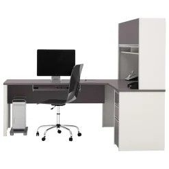 Outlet Connexion 71" L-Shaped Desk, Slate/Sandstone (93859-59) L-Desks