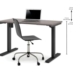 New Pro-Linea 28 - 45'' Electric Height-Adjustable Table, Bark Grey (65857-47) Standing Desks